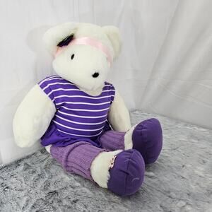 Vtg North American Bear Co Violet Exercise 1984 Purple Headband Jazzercise 19"